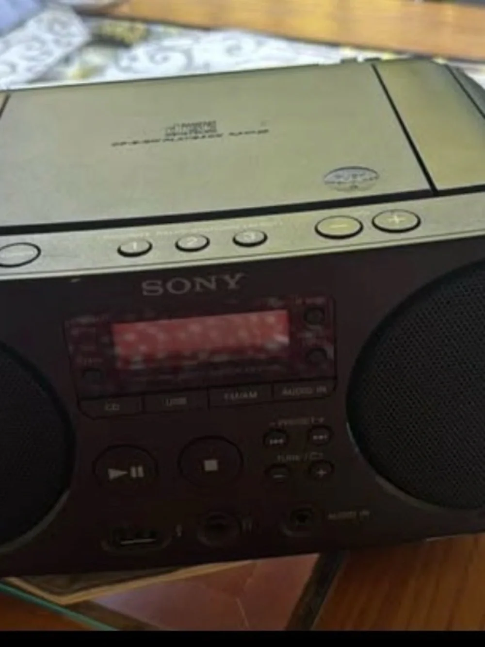 Sony Black Portable Stereo Boombox with CD/USB
